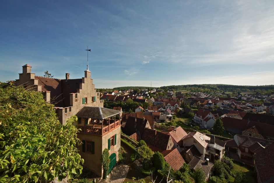 Obergrombach - Schloss Obergrombach - Vogelperspektive