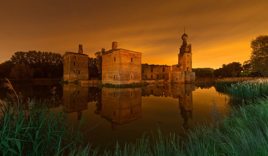 Landschaftsausleuchtung - Belgien - Mons - Chateau Le Havre